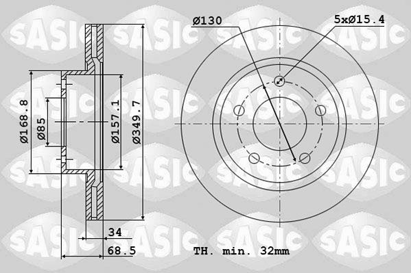 Bremsscheibe SASIC 6106085