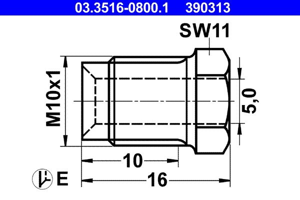 Überwurfschraube ATE 03.3516-0800.1