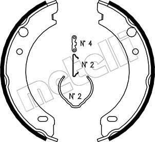 Bremsbackensatz, Feststellbremse METELLI 53-0477K