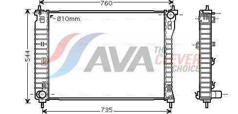 Kühler, Motorkühlung AVA QUALITY COOLING OLA2435