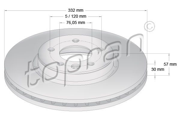 Bremsscheibe TOPRAN 631 163
