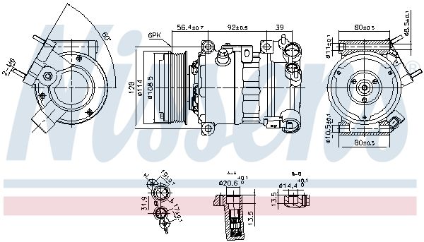 Kompressor, Klimaanlage NISSENS 890599