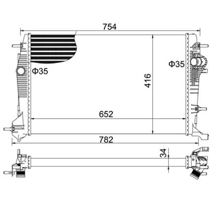 Kühler, Motorkühlung HART 620 208
