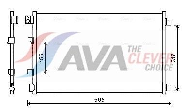 Kondensator, Klimaanlage AVA QUALITY COOLING DNA5406