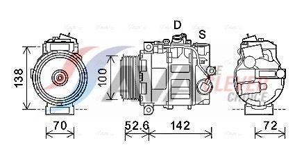 Kompressor, Klimaanlage AVA QUALITY COOLING MSAK639