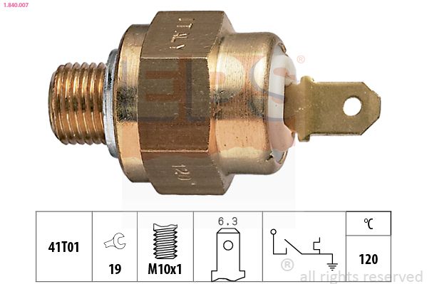 Temperaturschalter, Kühlmittelwarnlampe EPS 1.840.007