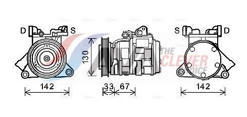 Kompressor, Klimaanlage AVA QUALITY COOLING JEAK062