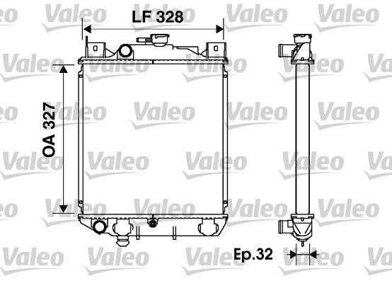 Kühler, Motorkühlung VALEO 734166