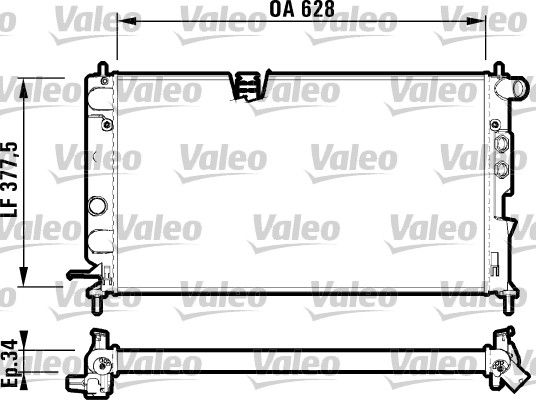 Kühler, Motorkühlung VALEO 732347