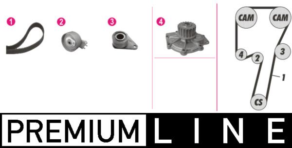 Wasserpumpe + Zahnriemensatz MAHLE CPK82000P