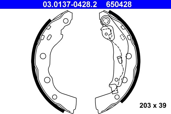 Bremsbackensatz ATE 03.0137-0428.2