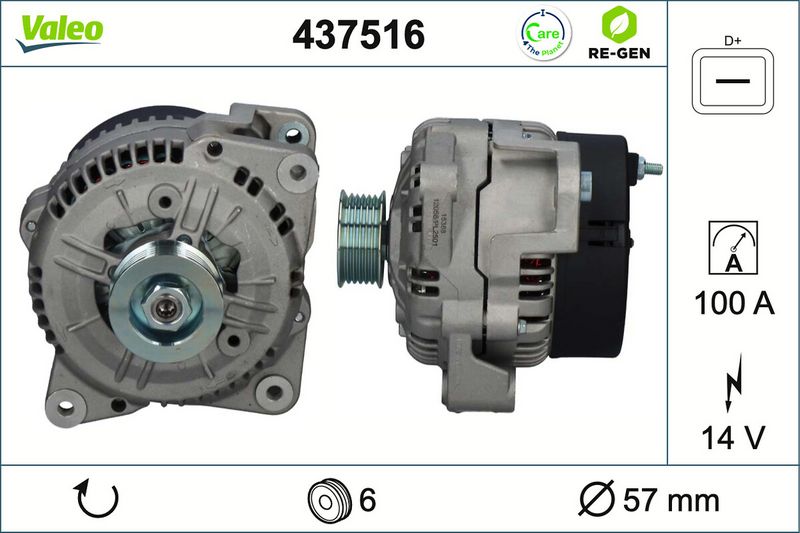 Lichtmaschine Generator VALEO 437516