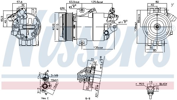 Kompressor, Klimaanlage NISSENS 891012