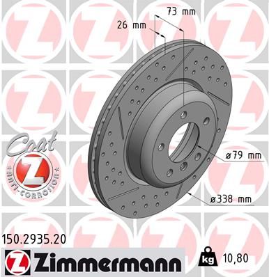 Bremsscheibe ZIMMERMANN 150.2935.20