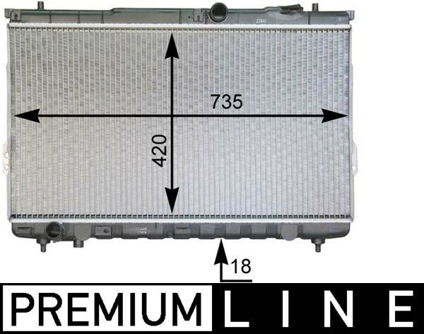 Kühler, Motorkühlung MAHLE cr 1299 000p