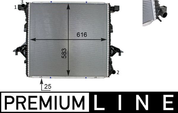Kühler, Motorkühlung MAHLE CR81000P
