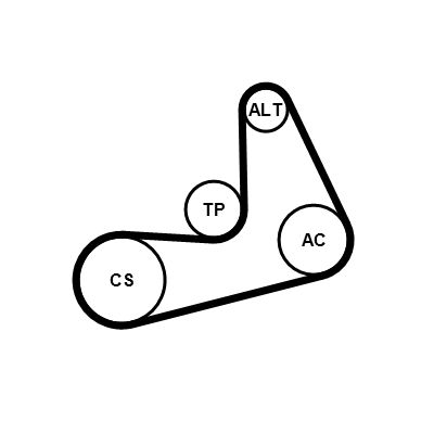 Keilrippenriemensatz CONTINENTAL CTAM 6PK986K3