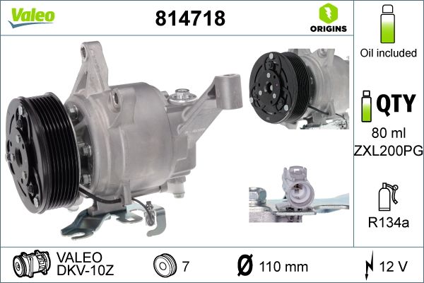 Kompressor, Klimaanlage VALEO 814718