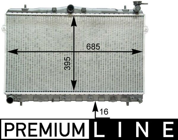 Kühler, Motorkühlung MAHLE CR1282000P