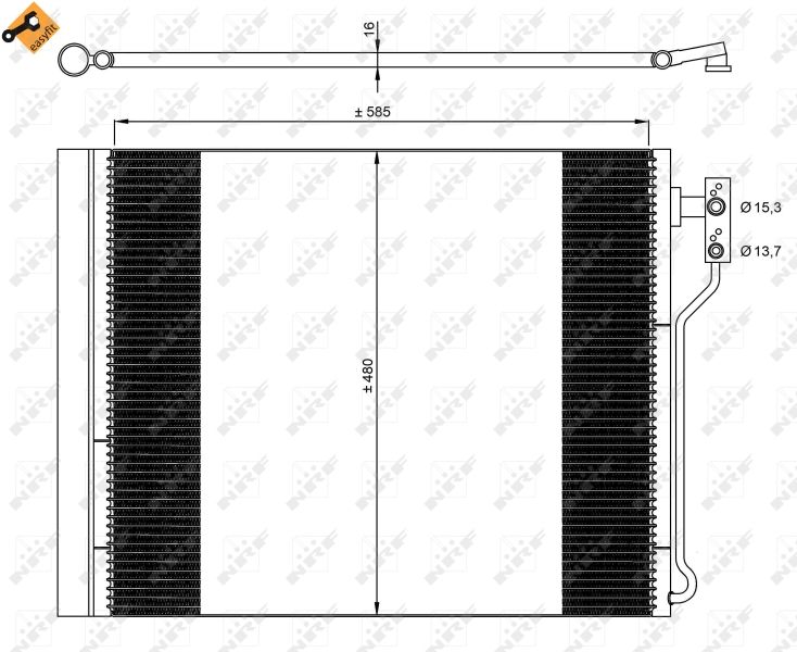 Kondensator, Klimaanlage NRF 35971