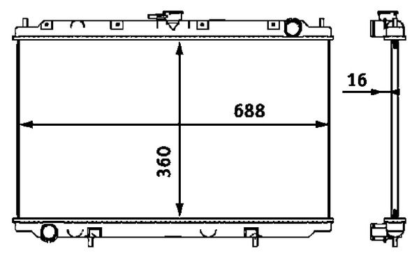 Kühler, Motorkühlung MAHLE CR545000S