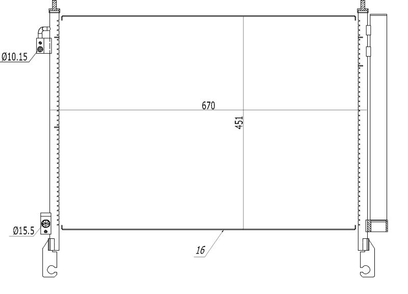 Kondensator, Klimaanlage NRF 350460