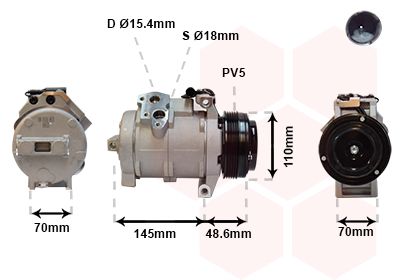Kompressor, Klimaanlage VAN WEZEL 0600K334