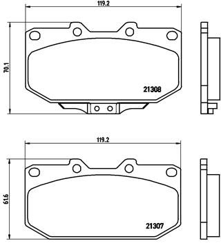 Bremsbelagsatz, Scheibenbremse BREMBO P 56 025