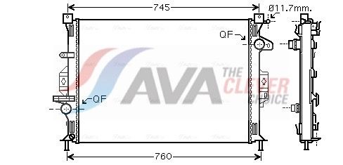 Kühler, Motorkühlung AVA QUALITY COOLING FDA2422