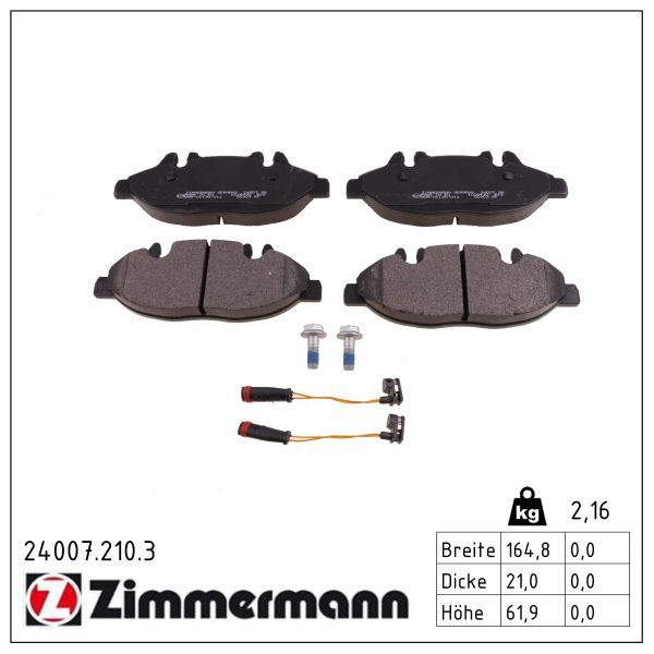 Bremsbelagsatz, Scheibenbremse ZIMMERMANN 24007.210.3