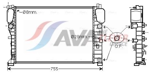 Kühler, Motorkühlung AVA QUALITY COOLING MSA2449