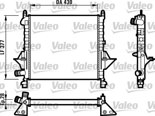 Kühler, Motorkühlung VALEO 731552