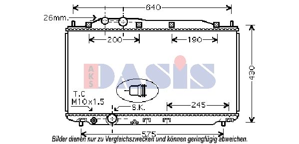 Kühler, Motorkühlung AKS DASIS 100068N