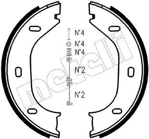 Bremsbackensatz, Feststellbremse METELLI 53-0011K