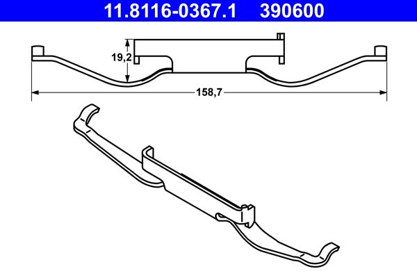 Feder, Bremssattel ATE 11.8116-0367.1