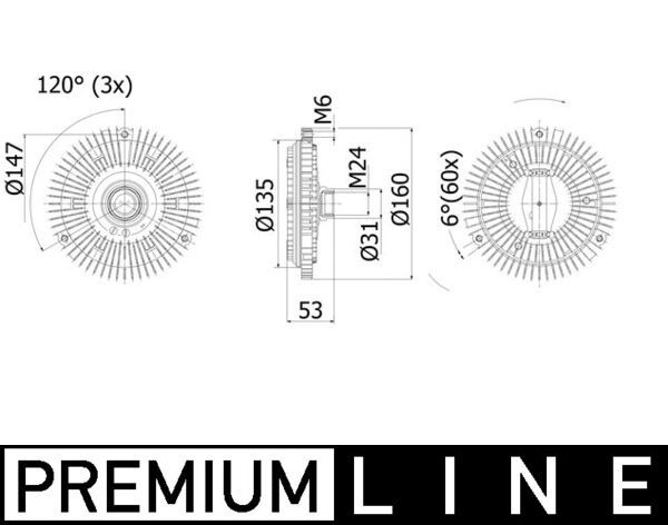 Kupplung, Kühlerlüfter MAHLE CFC49001P