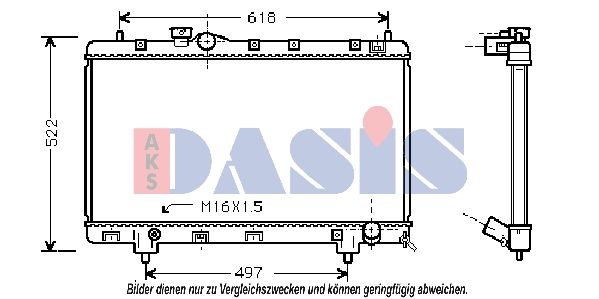 Kühler, Motorkühlung AKS DASIS 213870N