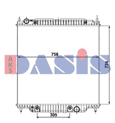 Kühler, Motorkühlung AKS DASIS 090133N