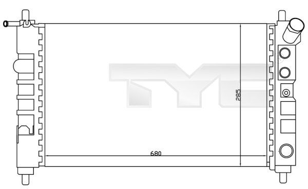 Kühler, Motorkühlung TYC 725-0005