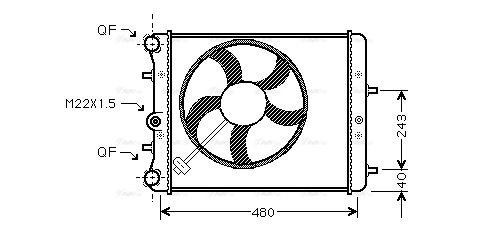 Kühler, Motorkühlung AVA QUALITY COOLING saa2013