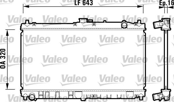 Kühler, Motorkühlung VALEO 734119