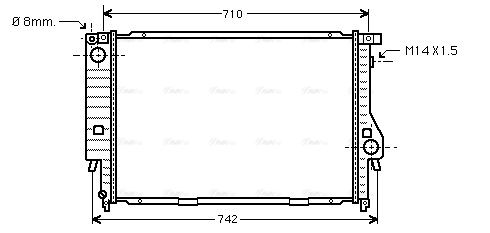 Kühler, Motorkühlung AVA QUALITY COOLING bw2138