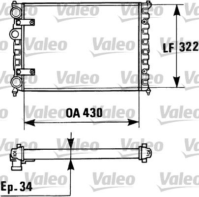 Kühler, Motorkühlung VALEO 730946