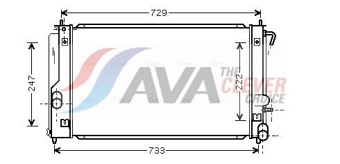 Kühler, Motorkühlung AVA QUALITY COOLING TO2296