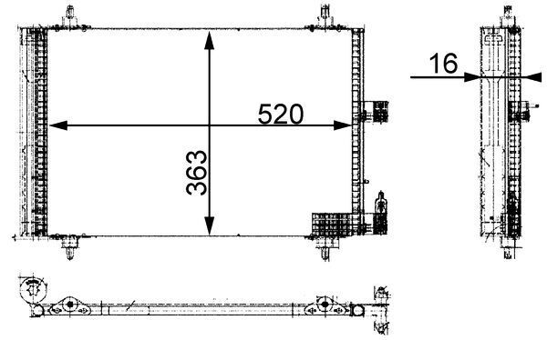 Kondensator, Klimaanlage MAHLE AC350000S