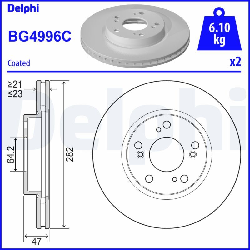 Bremsscheibe DELPHI BG4996C