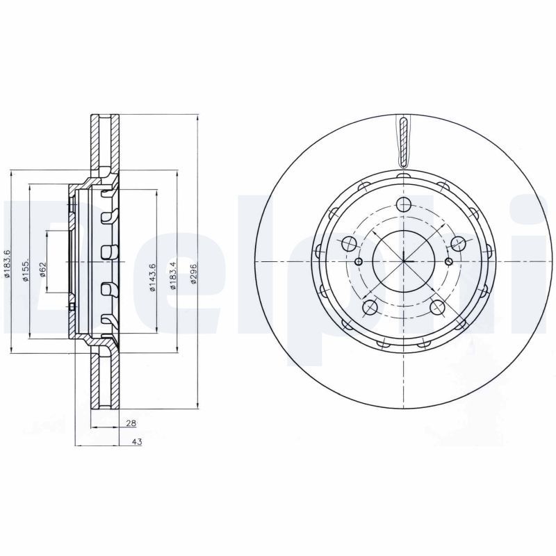 Bremsscheibe DELPHI BG4276