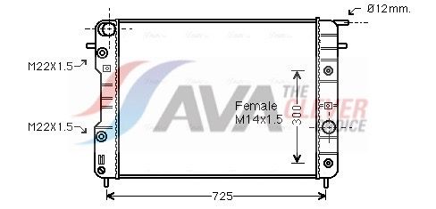 Kühler, Motorkühlung AVA QUALITY COOLING OLA2202