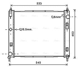 Kühler, Motorkühlung AVA QUALITY COOLING dn2385