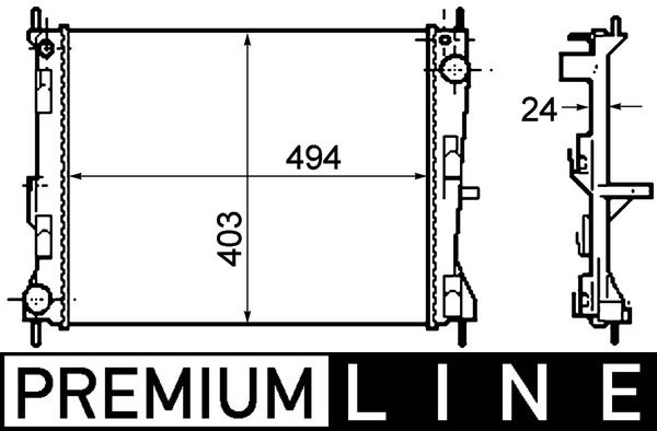 Kühler, Motorkühlung MAHLE CR1691000P